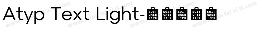 Atyp Text Light字体转换